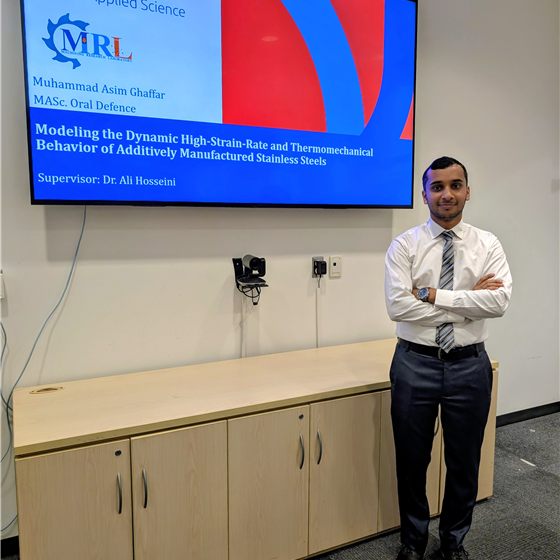 Muhammad Asim Ghaffar MASc Defense, Ontario Tech University, July 2026